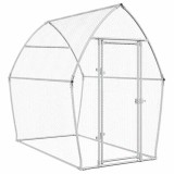 Cumpara ieftin Cotet pentru pasari, gri, 200x105x182 cm, otel galvanizat