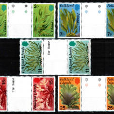 Falkland 1979, Mi #279-283**, flora, plante subacvatice, MNH! Cota 13,50 €!