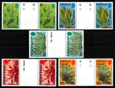 Falkland 1979, Mi #279-283**, flora, plante subacvatice, MNH! Cota 13,50 &amp;euro;! foto