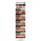 Baterie tip buton LR44 Alkaline, 1,5V, 10 buc, Maxell