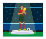 Cumpara ieftin Sticker decorativ, Fotbalist, Verde, 70 cm, 8621ST-3