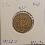 532 China Macau Macao 10 avos 1968, KM#2a
