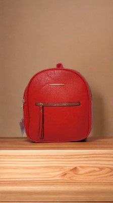 Rucsac damă cu fermoar roșu foto
