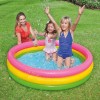 Piscina gonflabila Intex Sunset 147 x 33 cm, 3 inele colorate, 275L, Vinil, Roz/Galben/Verde +2 ani
