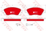 Set placute frana,frana disc OPEL CORSA C (F08, F68) (2000 - 2009) TRW GDB1570DTE