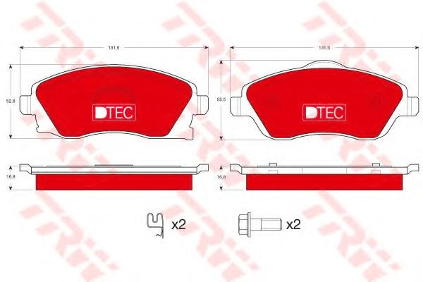 Set placute frana,frana disc OPEL COMBO Tour (2001 - 2016) TRW GDB1570DTE