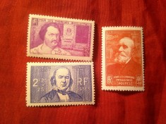 Serie mica Franta 1939 - pt someri intelectuali 3 val. (din 4val)