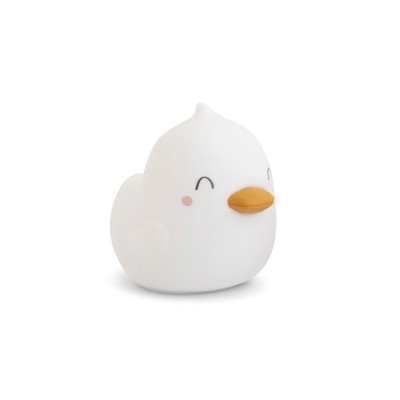 Lampa de veghe din silicon premium, diverse lumini, USB tip C, Led, Bright Duck, White foto