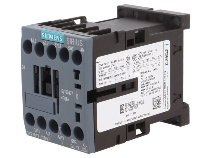 Contactor 3 poli 24V DC 12A 690V