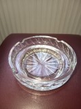 Scrumiera din cristal de colectie anii &#039;80, fabricata in Romania la Vitrometan Medias