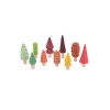 Set 10 Copaci Lemn Tickit, 73-110mm, 3+ Ani, Multicolor, Geanta Depozitare, Activitati Educative, Figurine Copii