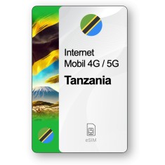 eSIM Internet Tanzania, valabil 7 zile, trafic 1 GB, Standard