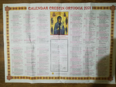 Calendar creștin ortodox 2001 / 360 ani de la aducerea Sf Parascheva la Iasi foto