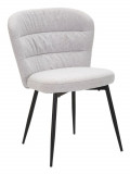 Cumpara ieftin Set 2 scaune, Losanna, Mauro Ferretti, 58 x 60.5 x 85 cm, placaj/metal/textil, gri/negru