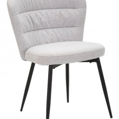 Set 2 scaune, Losanna, Mauro Ferretti, 58 x 60.5 x 85 cm, placaj/metal/textil, gri/negru
