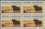 SUA 1973 - Rural America, animale, bloc de 4 neuzat