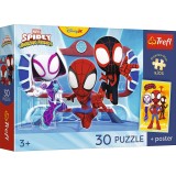 Puzzle trefl 30 premium plus kids spidey in actiune plus poster
