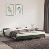 VidaXL Cadru de pat fără saltea, verde &icirc;nchis, 180x200 cm, catifea 347588
