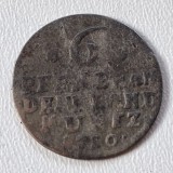 Germania Prusia 6 pfenning 1710 / Magdeburg argint Frederic l
