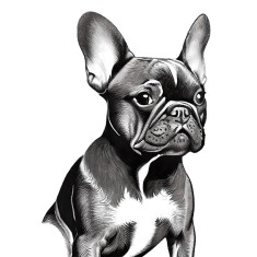 Sticker decorativ Caine, Negru, 87 cm, 7630ST foto