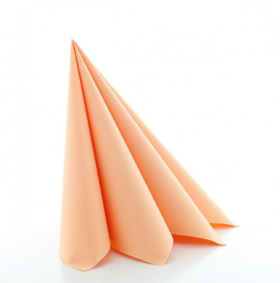 Servetele de masa festive Linclass - Apricot (portocaliu pastel) / 40 x 40 cm / 50 buc foto