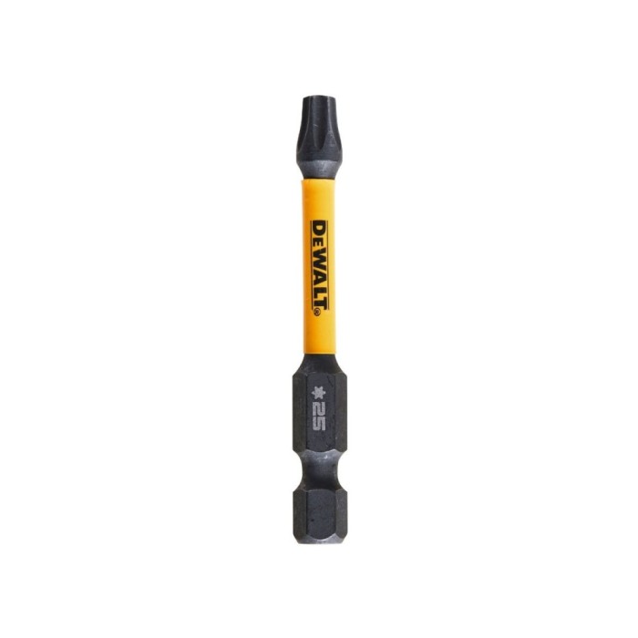 Set 2 biti pentru insurubare de impact, DeWalt Flextorq DDT70534T-QZ, profil Torx, T25, 57 mm