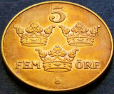 Cumpara ieftin Moneda istorica 5 ORE - SUEDIA, anul 1950 *cod 3824, Europa, Bronz