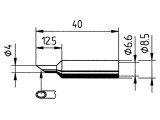 V&acirc;rf despicat 4mm pentru stații de lipit ERSA