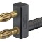 Punte stacabilă banană 4mm aurit negru 32A