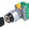 Intrerupator rotativ cu cheie, 22mm, seria KS22, IP65, AUSPICIOUS - KS22-2/O, 1-0-2 3POSITION