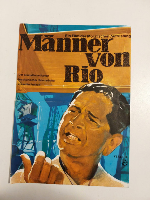 *Afis vechi vintage 1959 film Manner von Rio ein Film der Moralischen Aufrustung