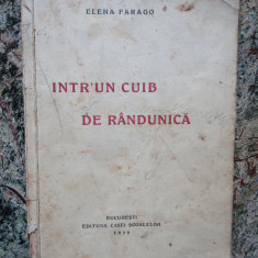 Intr-un cuib de randunica- Elena Farago, editie veche 1939