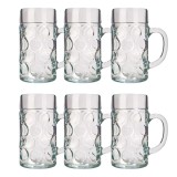 Set 6 pahare bere 0,5L ISAR - halbe sticlă, &icirc;nălțime 16cm, diametru 8,6cm