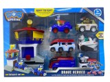 Turn Paw Patrol- Patrula Catelusilor Paw Patrol cu 6 masinute