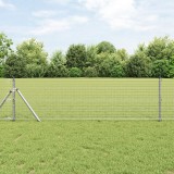 VidaXL Gard din s&acirc;rmă sudată 0,4x100 m Oțel galvanizat