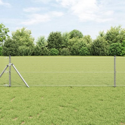Gossi gard de sarma sudata cu 7 stalpi 0.6x10 m otel galvanizat foto