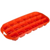 Cumpara ieftin Forma pentru gheata cu 18 locuri,Plastic,Portocaliu,25x11x3 cm, Oem