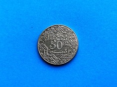 50 Centimes 1924-Poissy- Maroc-XF+ foto