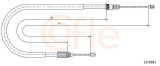 Cablu frana de parcare Renault Scenic I Motor 1.9 dCi RX4, 2.0 16V RX4, parte montare spate stanga, spate dreapta, lungime 1467/1163 mm, OE