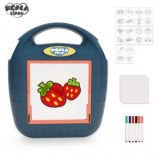 Cumpara ieftin Proiector Desen Copii Koala Diary cu 20 Imagini, Servieta, 6 Carioci, Hartie - Jucarie Educativa 3 ani+