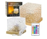 Lampa de veghe LED cu 16 culori RGB, telecomanda, 11.5 x 11.5 cm, Lean 27710