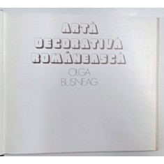 ARTA DECORATIVA ROMANEASCA de OLGA BUSNEAG