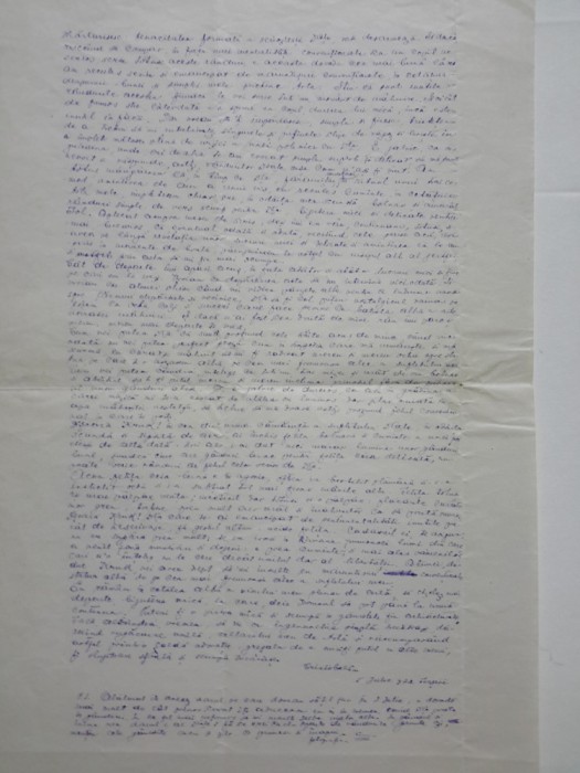 Autograf: Cristobald Constantin, scrisoare de dragoste, Focsani, 1922