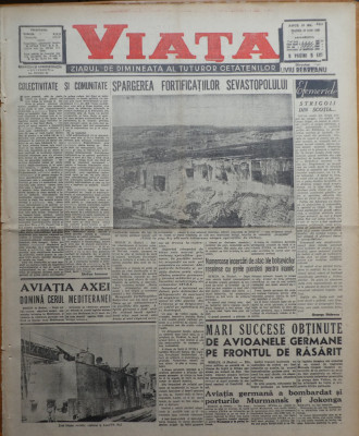 Viata, ziarul de dimineata; dir. : Rebreanu, 20 Iunie 1942, frontul din rasarit foto