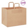 VidaXL Pungi de h&acirc;rtie 250 buc cu m&acirc;nere maro 32x22x24 cm 4101819
