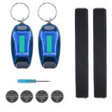Set 2 Lumini de siguranta LED kwmobile, 3 moduri, 43502.04, Albastru