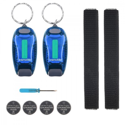 Set 2 Lumini de siguranta LED kwmobile, 3 moduri, 43502.04 foto