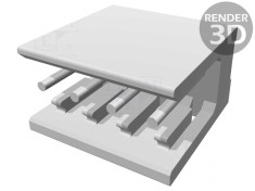 Conector Soclu Cablu-Placă 4-Pini 2,54mm THT Drept