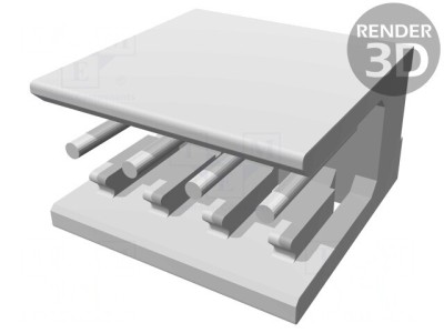 Conector Soclu Cablu-Placă 4-Pini 2,54mm THT Drept foto