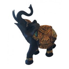 Statueta decorativa, Elefant, Negru, 13 cm, 8374A-D3